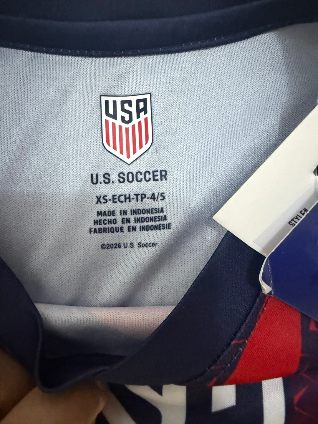U.S. Soccer Youth Jersey - Size XS-CH-TP-4/5 - photo 2