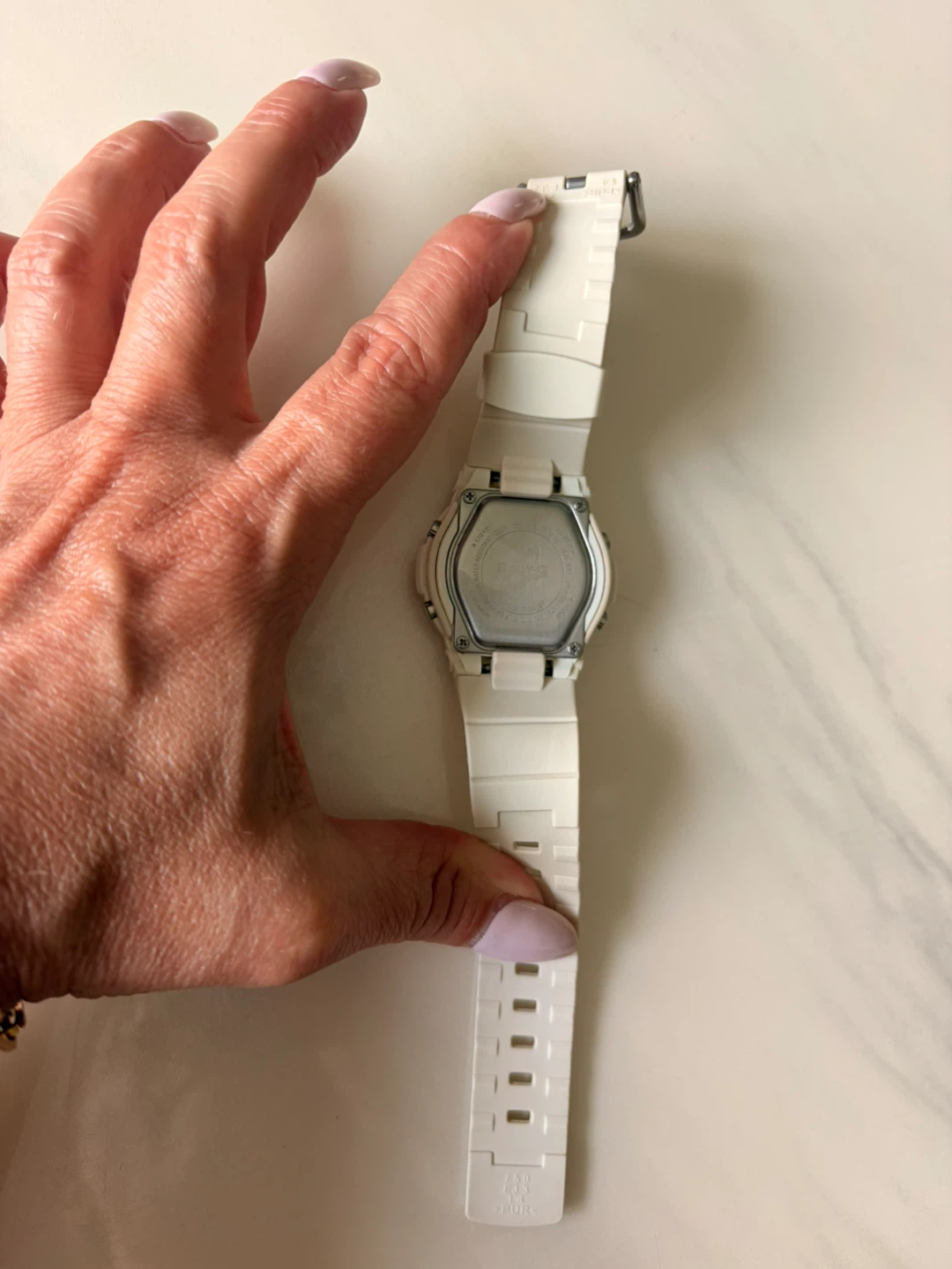 Casio Baby-G watch, model BGA-110-7B2, White with pink dial - photo 4