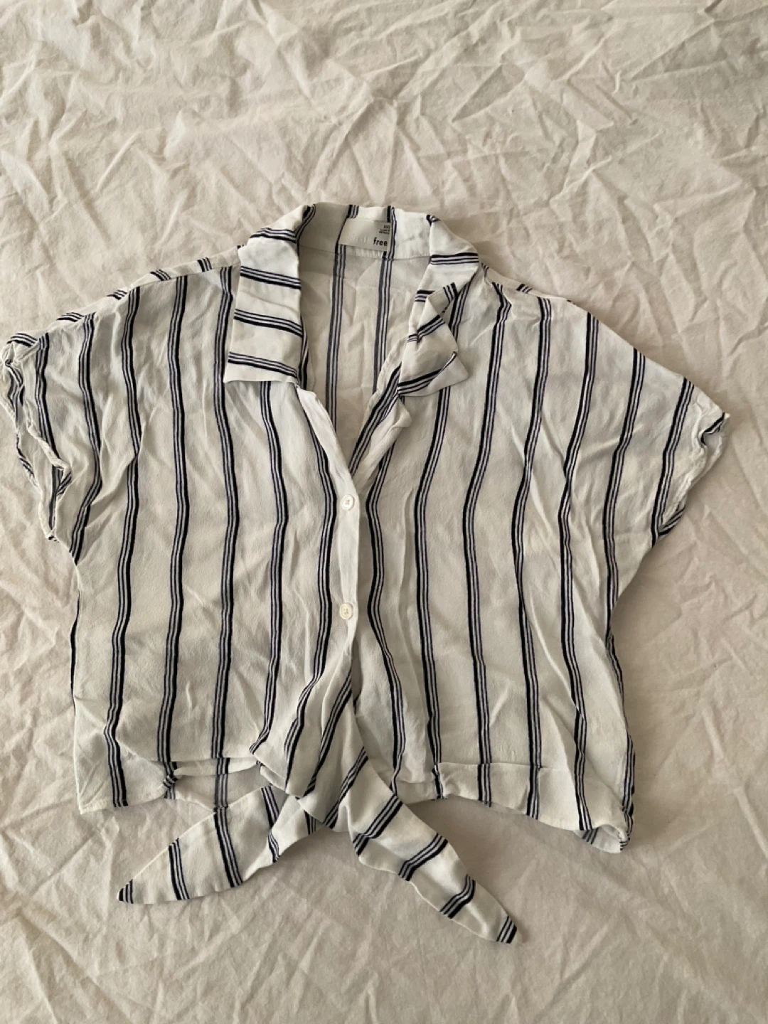 Wilfred Free Striped Button-Up Shirt