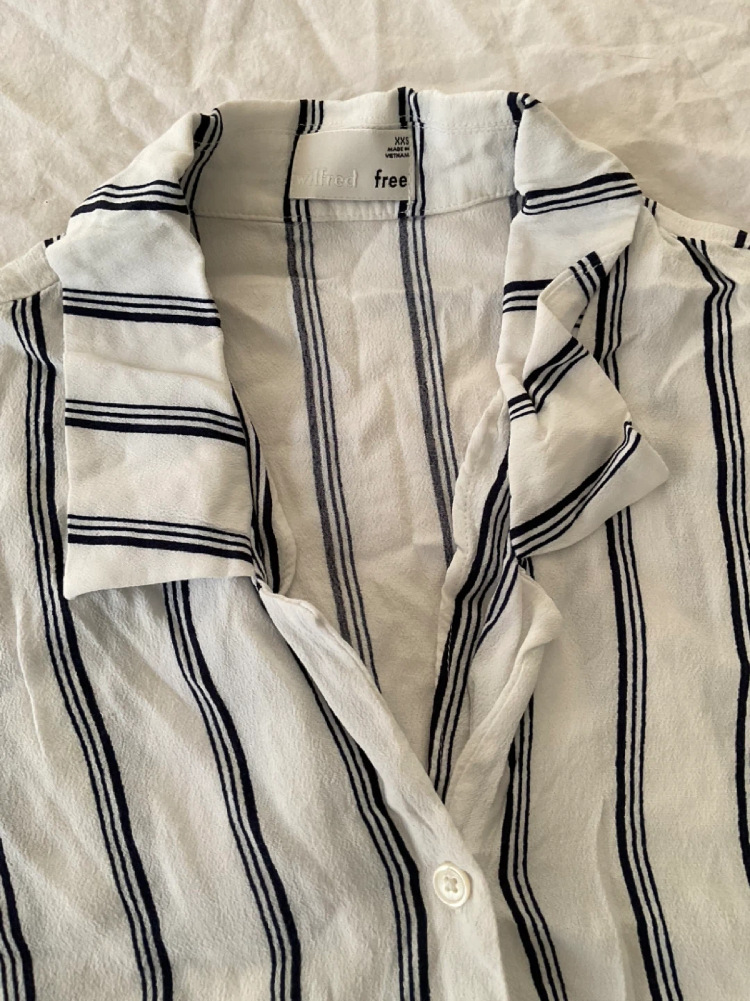 Wilfred Free Striped Button-Up Shirt - photo 2