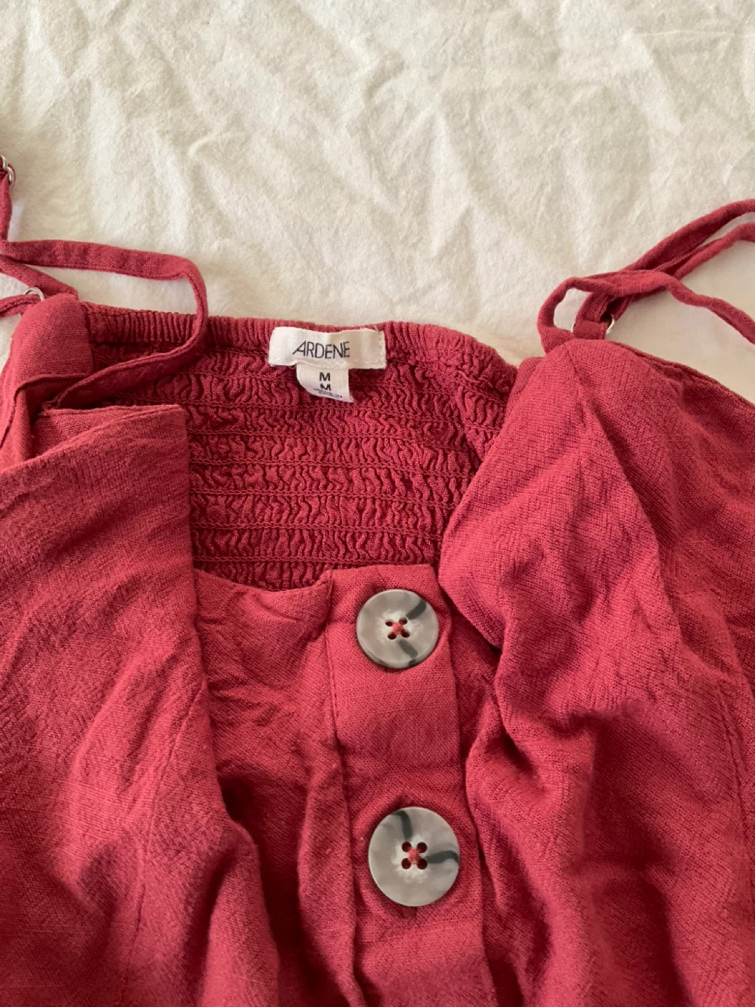 Ardene Red Button-Up Midi Dress - photo 4