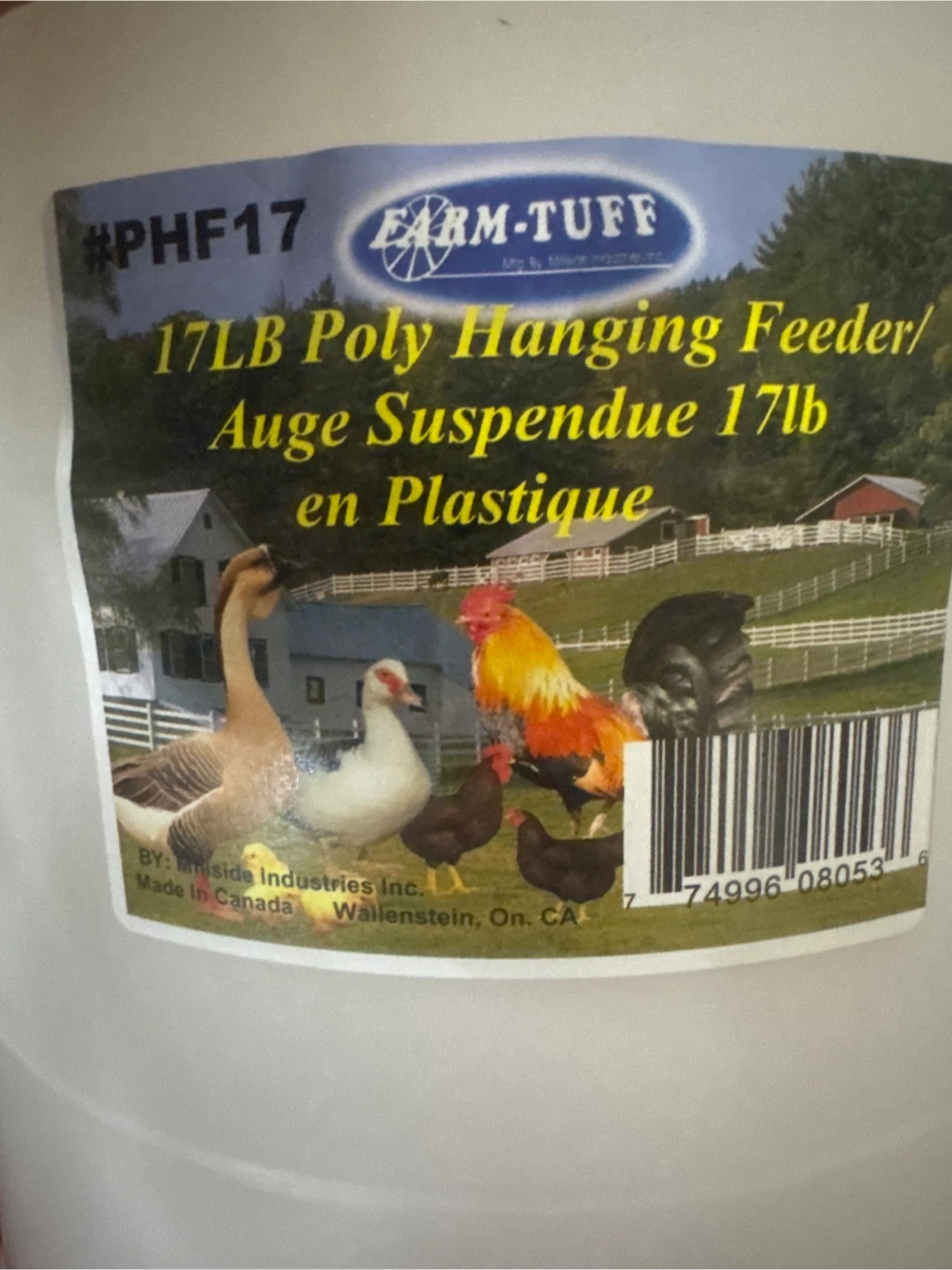Farm-Tuff 17LB Poly Hanging Feeder - photo 3