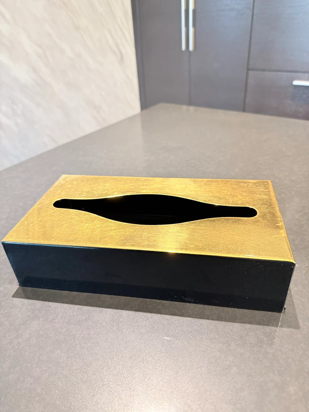 Gold Tissue Box Cover