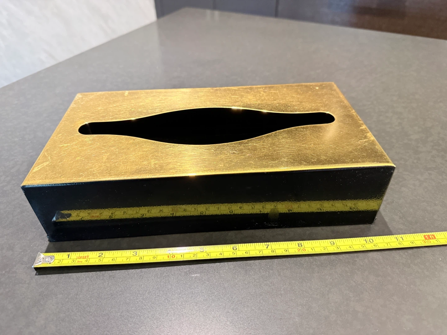 Gold Tissue Box Cover - photo 2