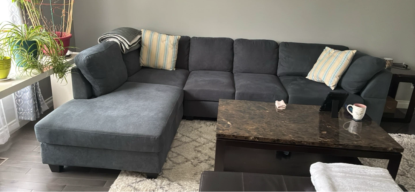Charcoal Sectional Sofa - photo 2