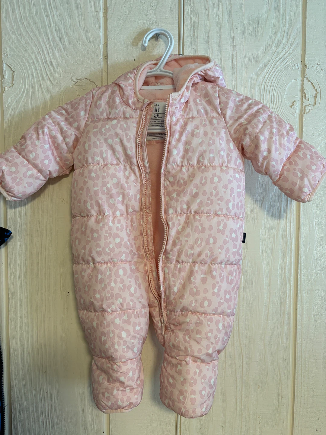Baby GAP Snowsuit - Pink Leopard Print - 3-6 Months
