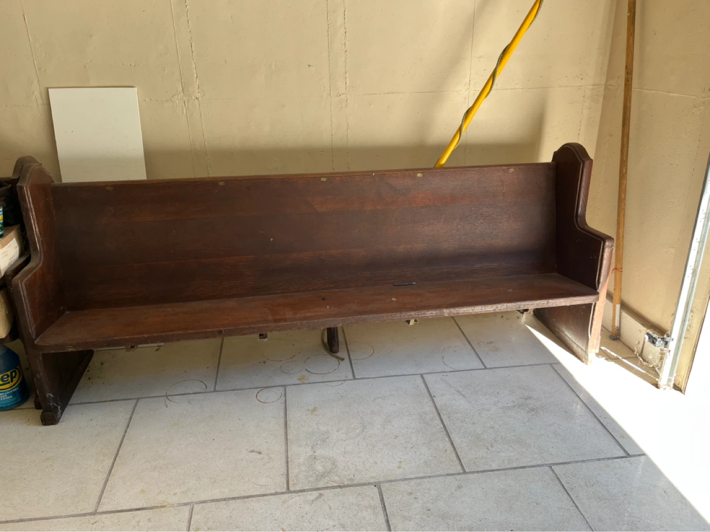 Vintage Wooden Church Pew Bench