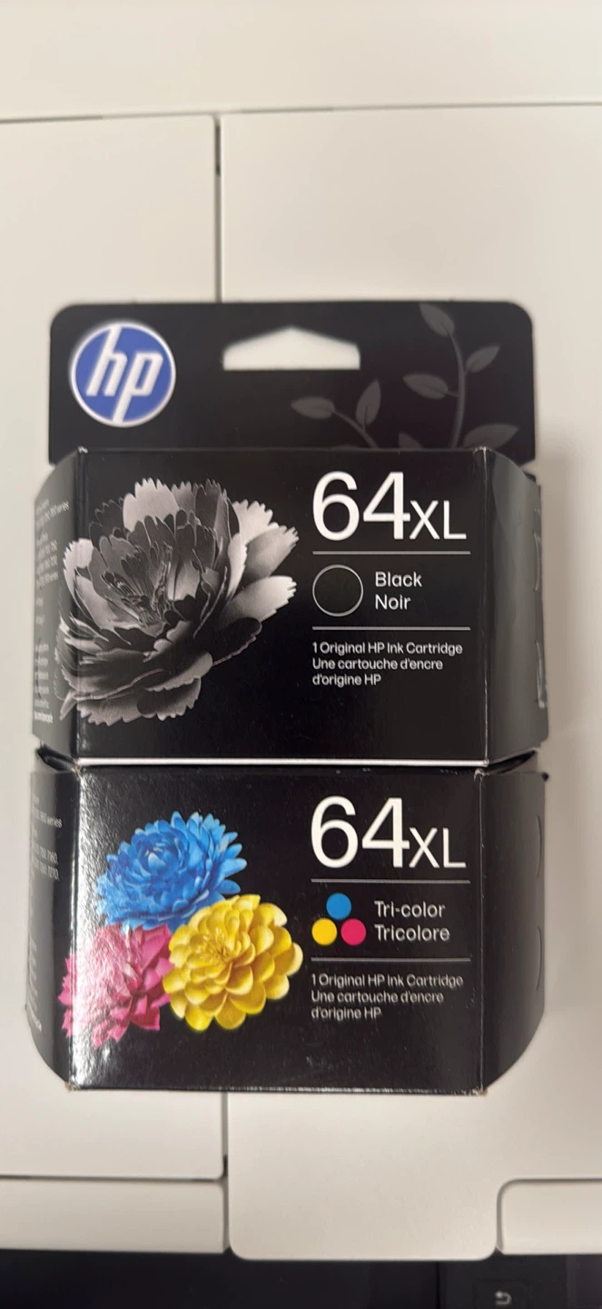 HP 64XL Ink Cartridges - Black & Tri-Color