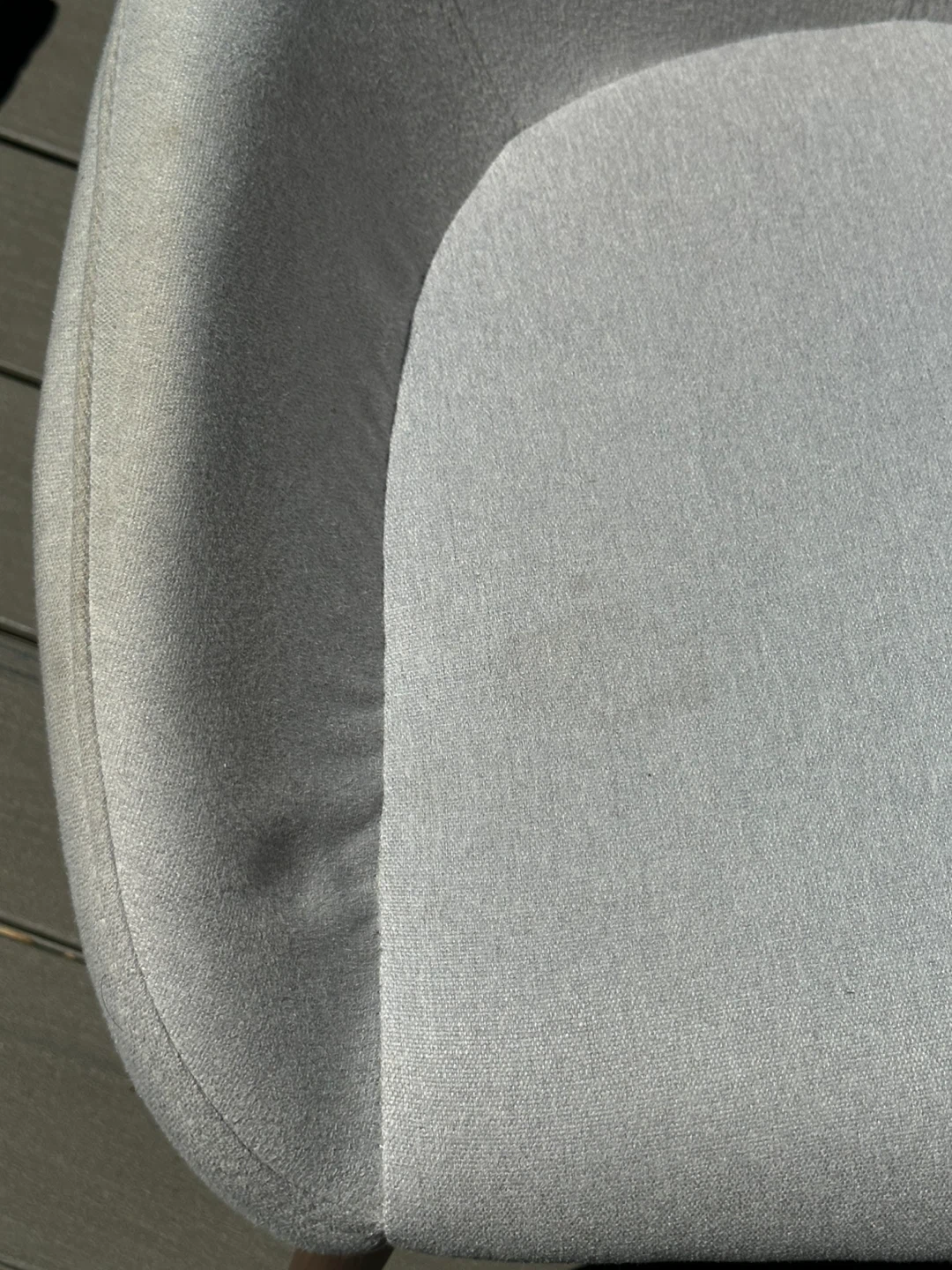 Pair of Light Grey Upholstered Accent Chairs - photo 3