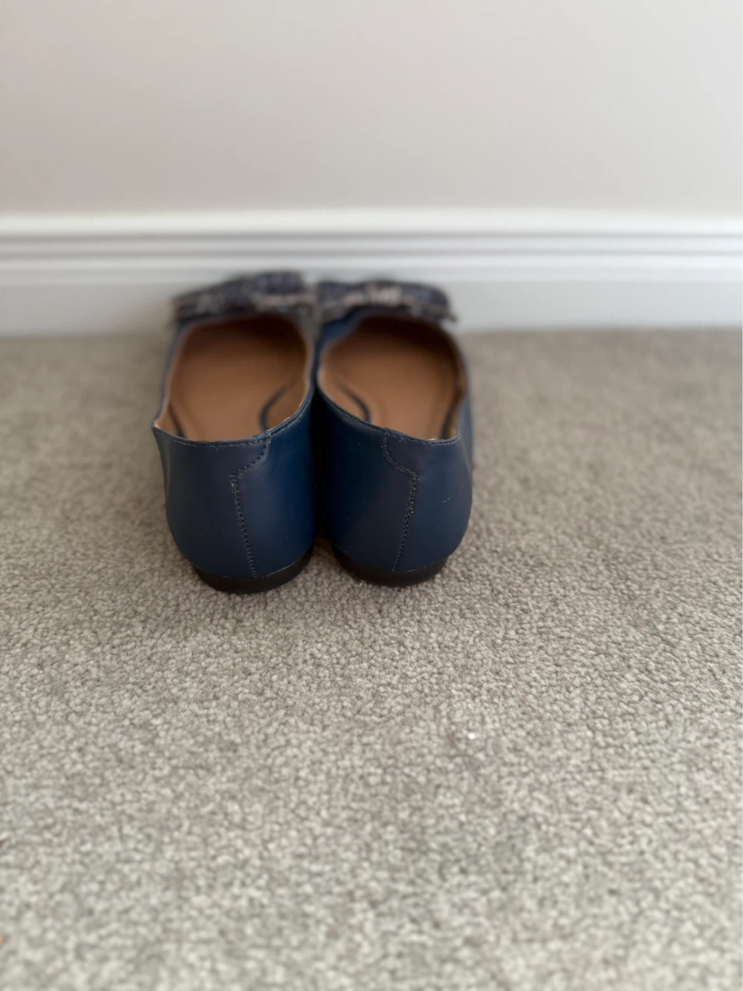 Arezzo navy flats with sparkly bows - photo 3