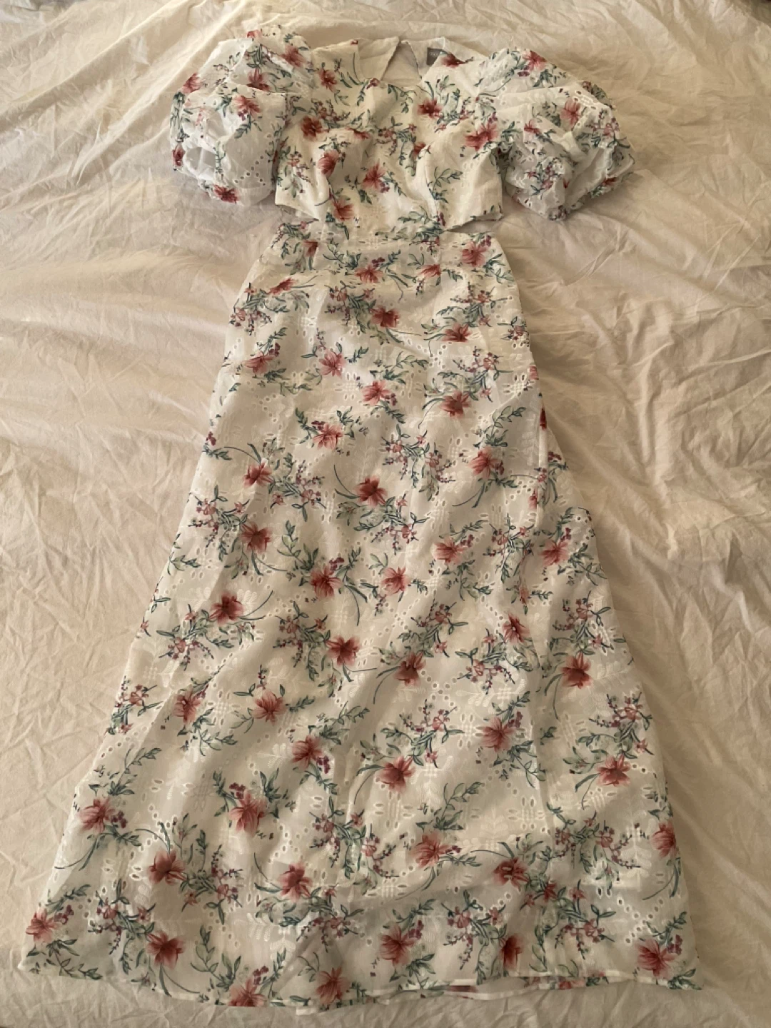 ASOS Floral Broderie Maxi Dress