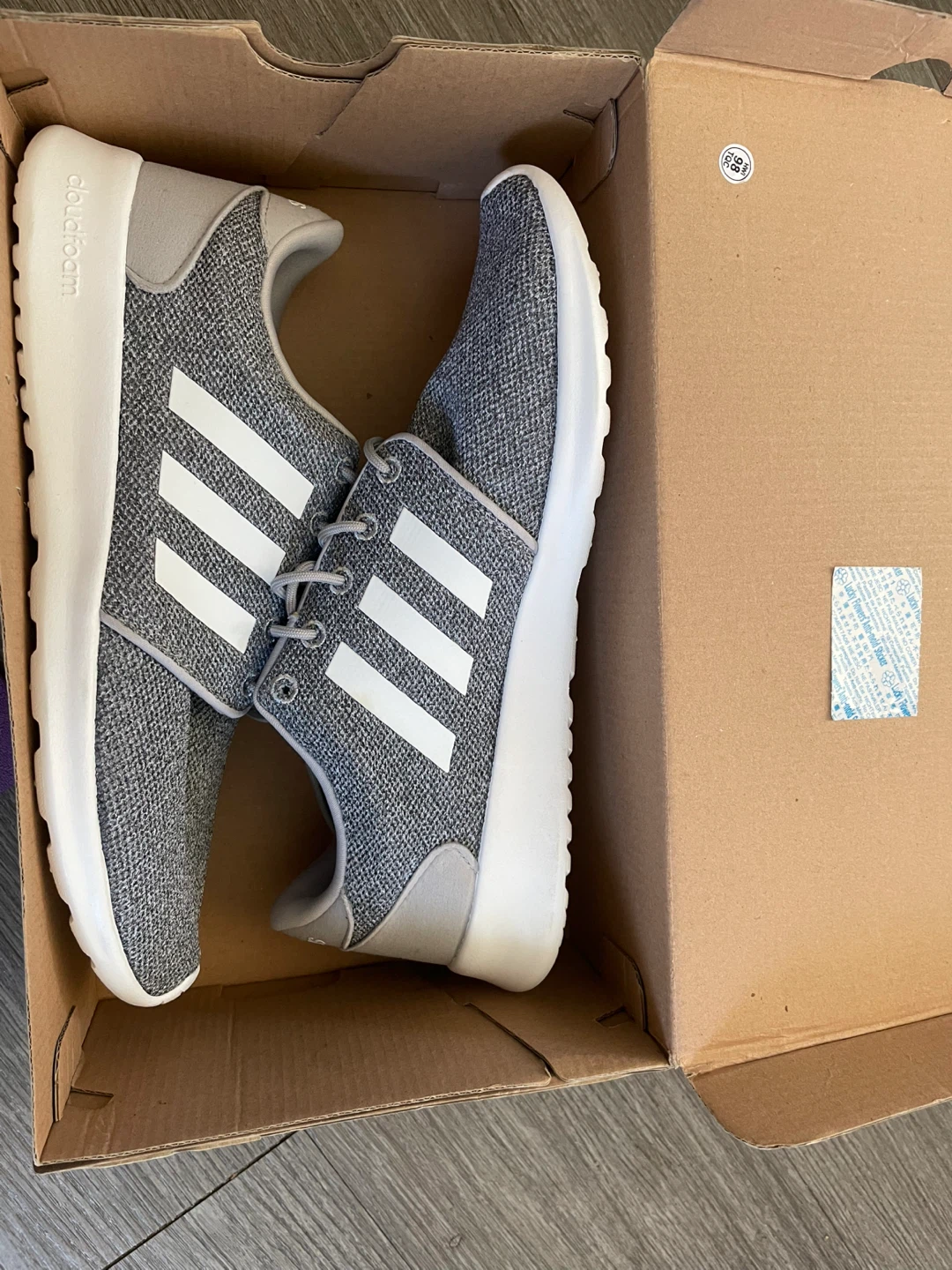 Adidas Womens QT Racer Running Shoes Gray Size 10 - photo 3