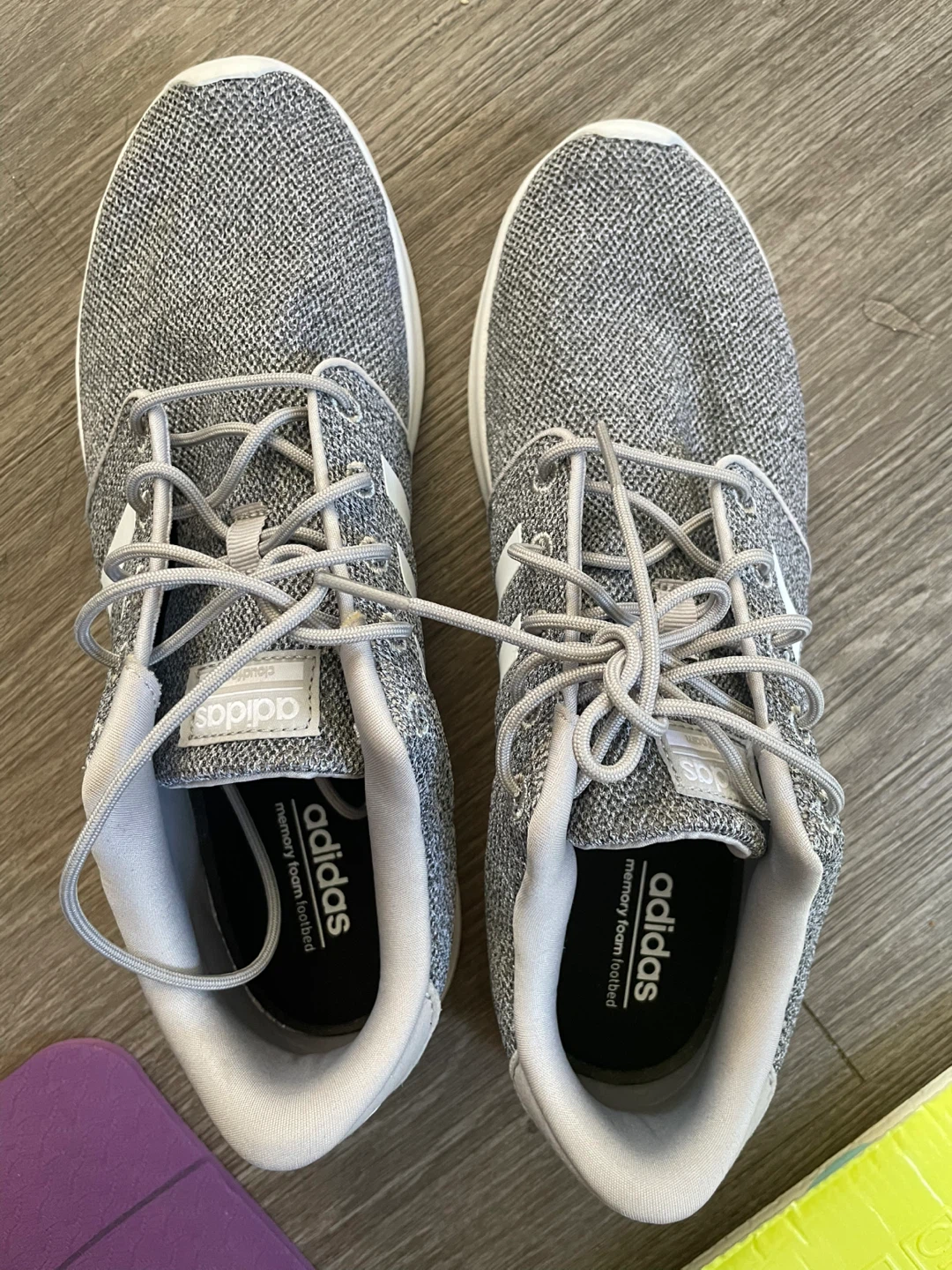 Adidas Womens QT Racer Running Shoes Gray Size 10 - photo 2