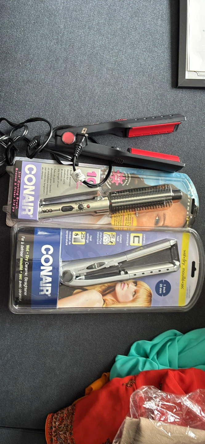 Conair Curling Brush and Ceramic Straightener $10 for all