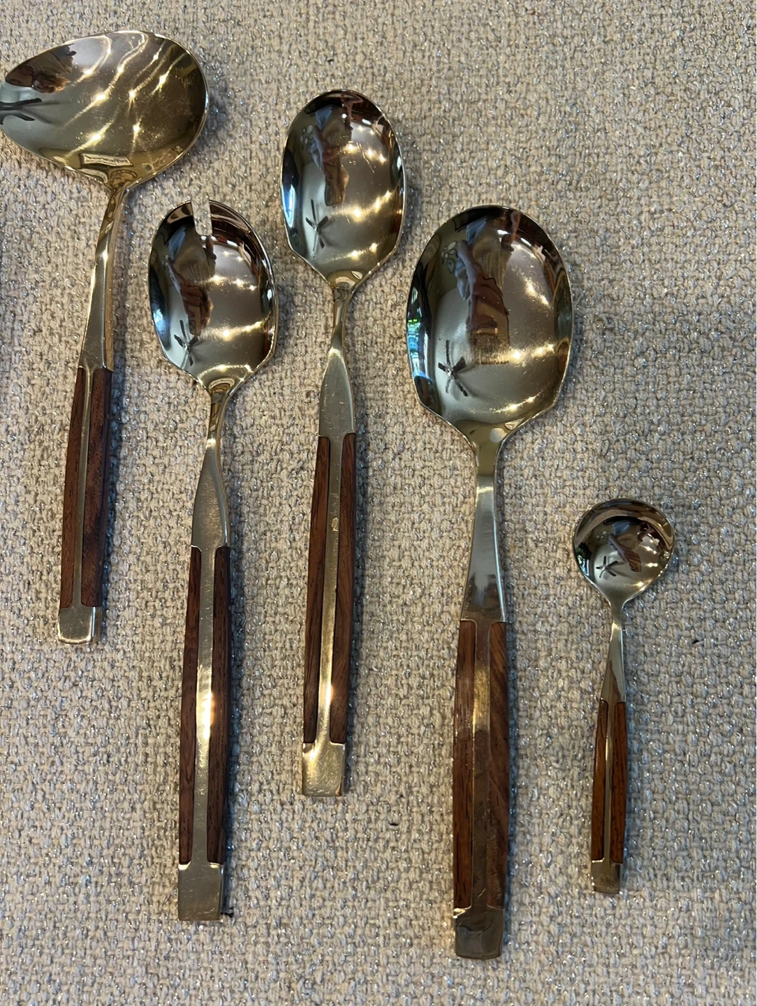 Mid-Century Modern Teak Handle Flatware Serving Set - photo 5