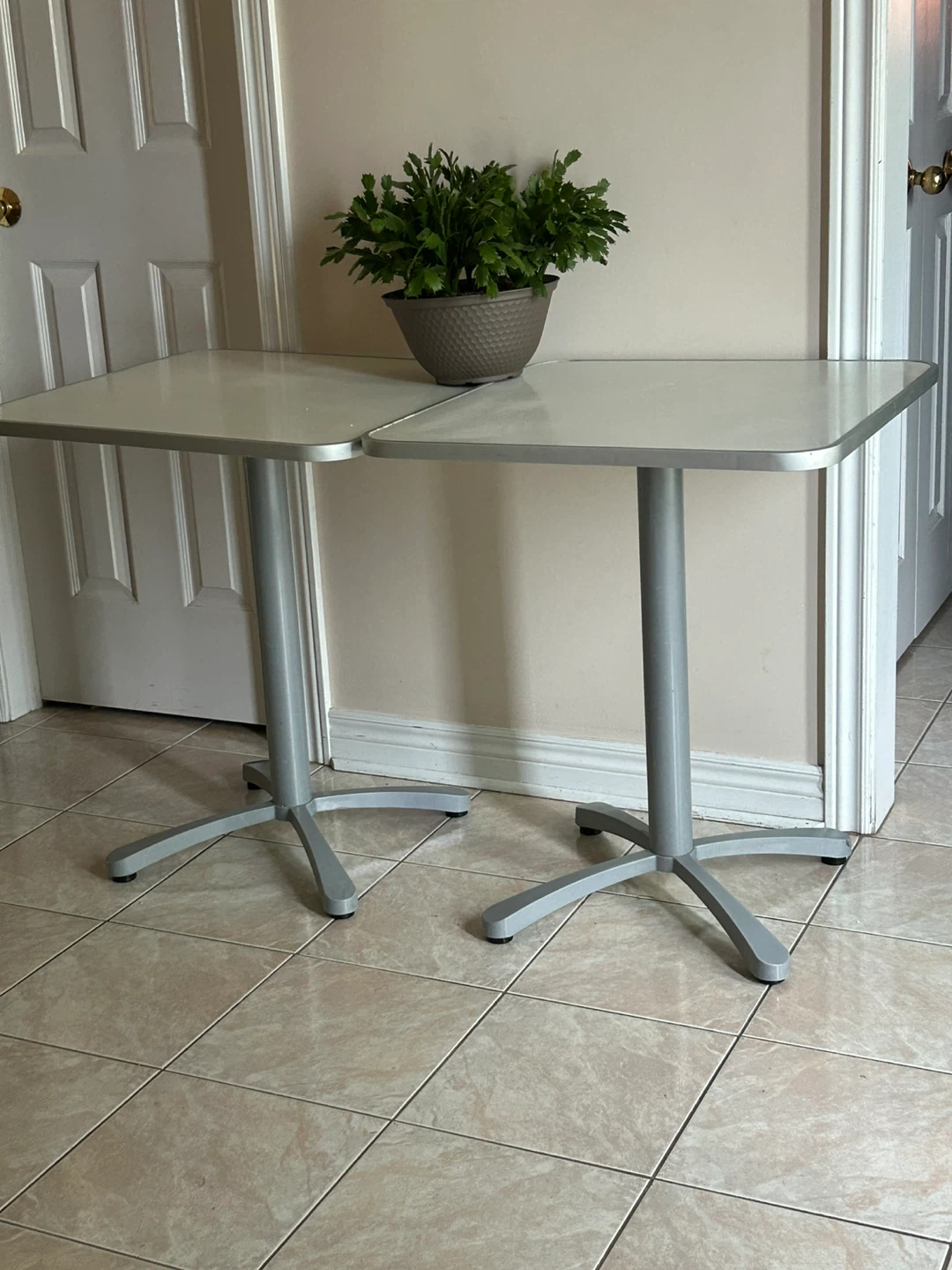 2 -Square Bistro Tables ( 2 -65$, or 35$ single)