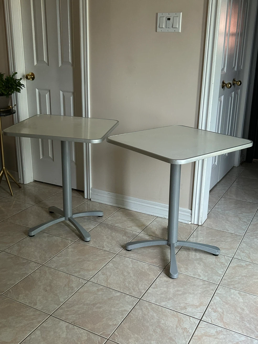 2 -Square Bistro Tables ( 2 -65$, or 35$ single) - photo 2