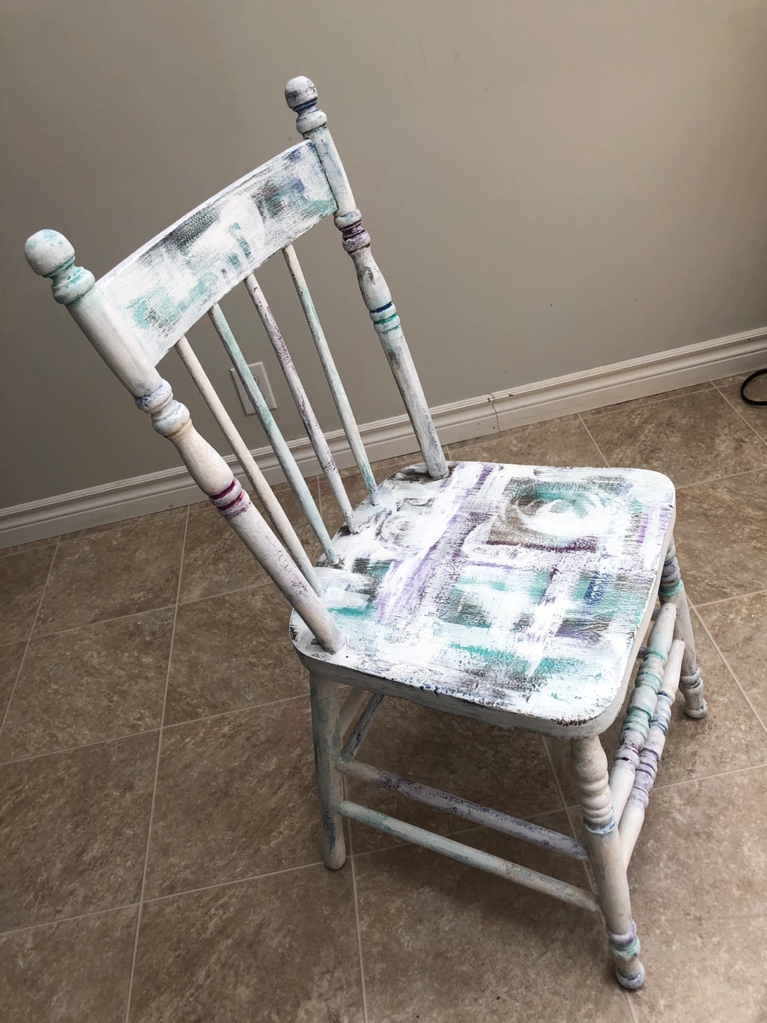 Chair/plant stand/shabby chic decor - photo 3