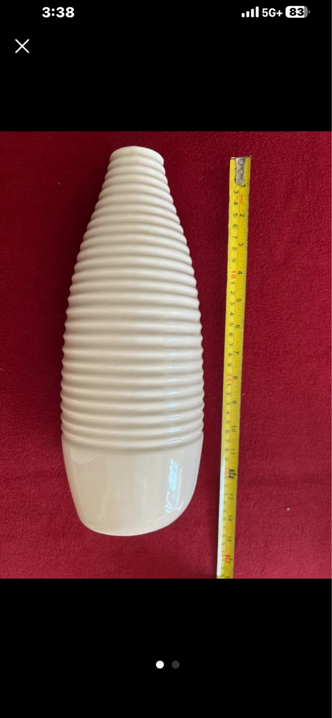 White Textured Vase
