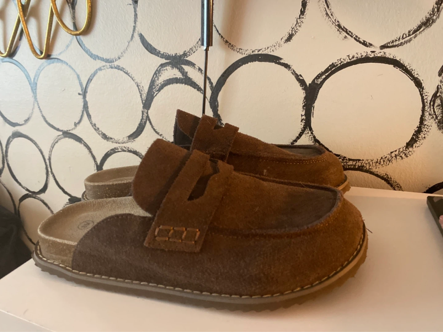 Brown Suede Moccasin Slippers