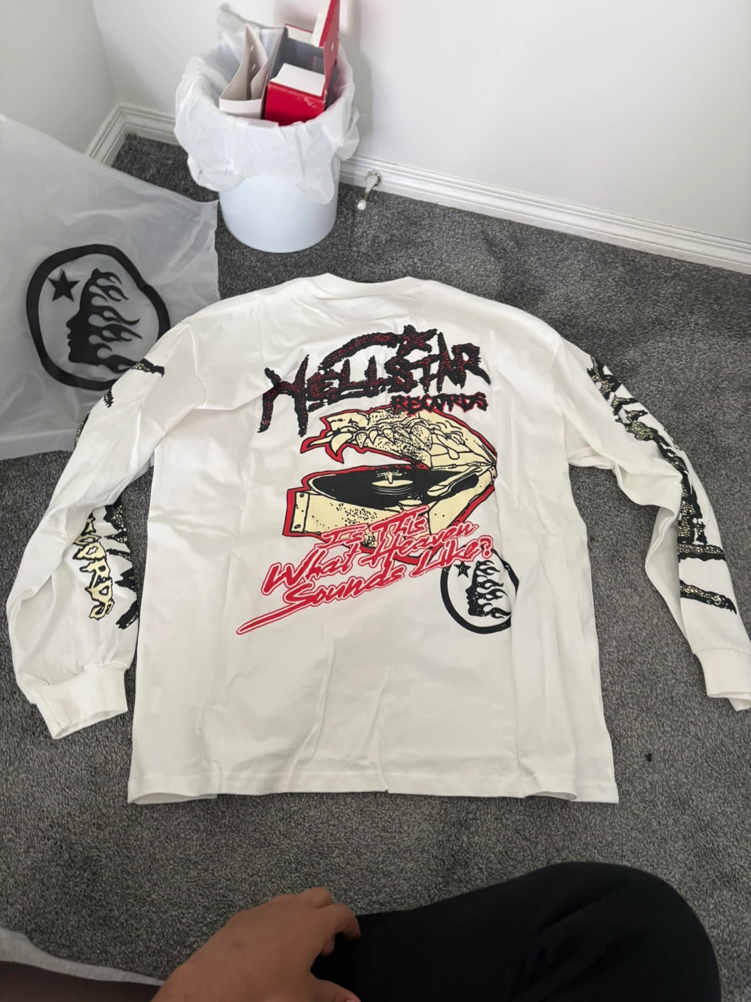 Hellstar Records White Long Sleeve T-Shirt