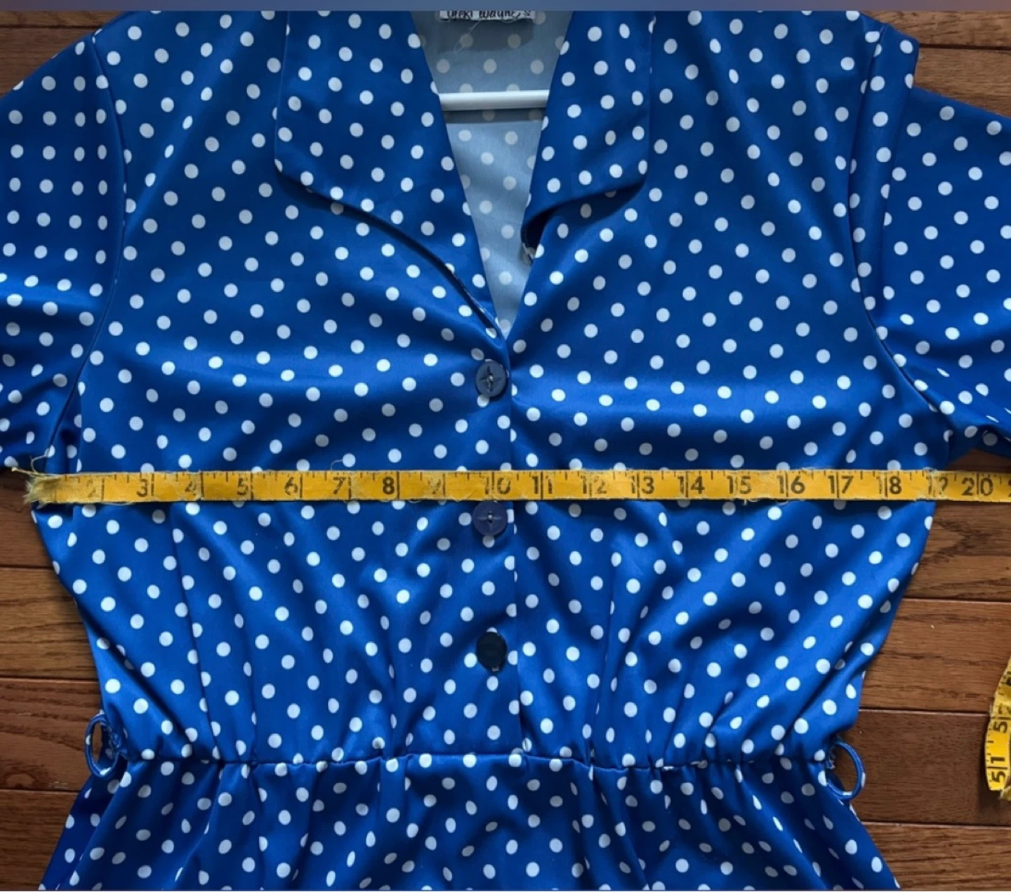 Vintage Vicki Wayne's Blue Polka Dot Dress - photo 4