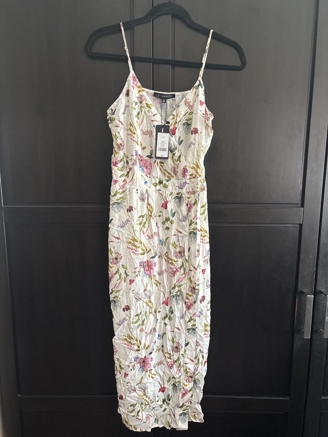 Dynamite Floral Ankle Wrap Dress