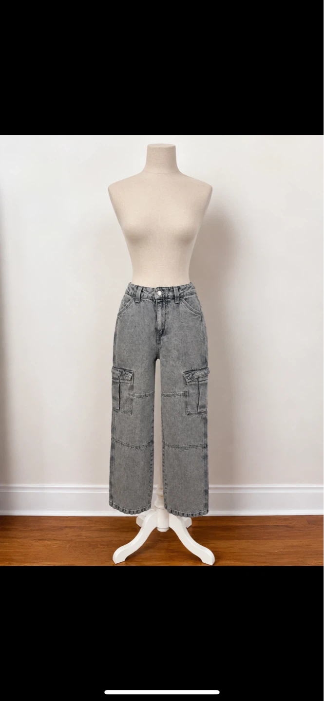 Divided H&M Grey Cargo Pants - Size 0