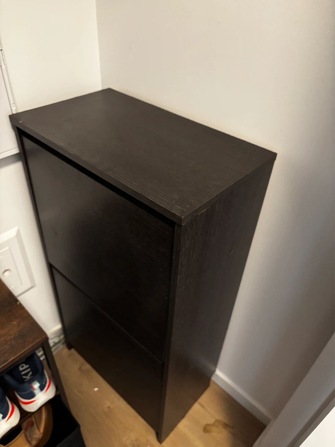 Dark Brown Shoe Cabinet