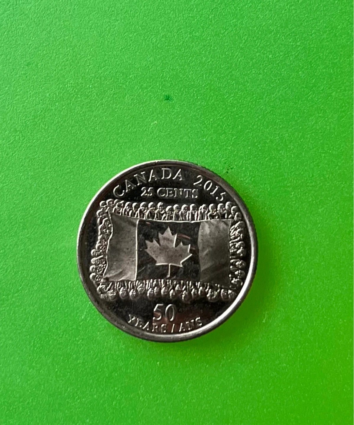 2015 Canada 25 Cents Coin - 50 Years - photo 4