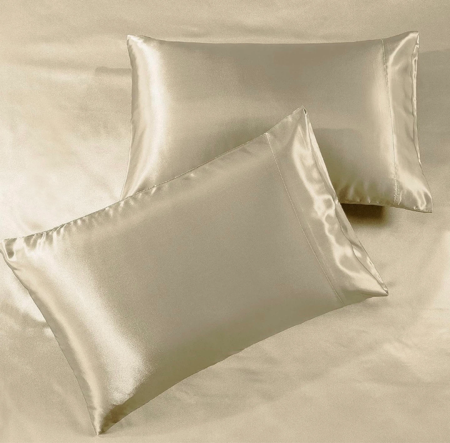 Queen Satin Sheet Set – 4PC Champagne Gold Brand New
