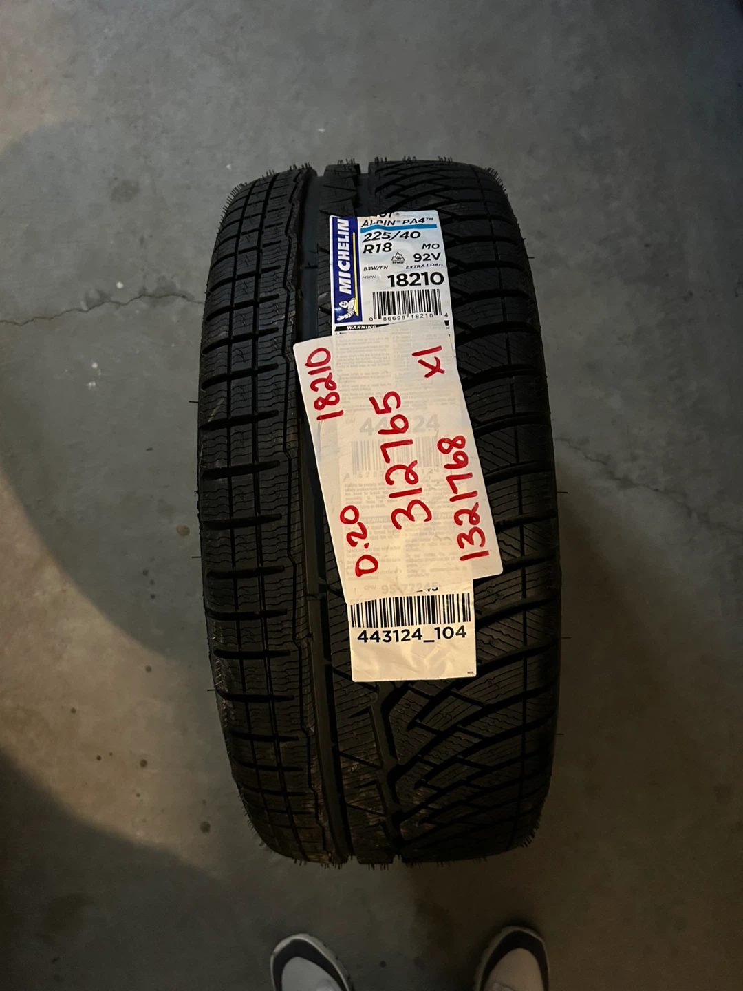 Michelin Alpin Winter Tires (Set of 4) - 225/40R18