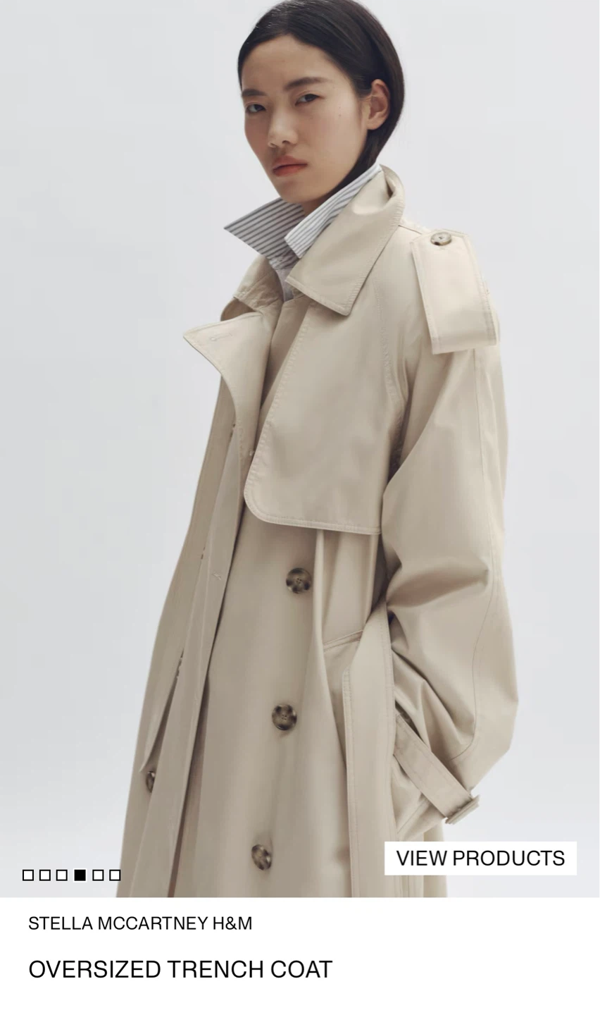 Stella McCartney H&M Oversized Trench Coat - photo 2
