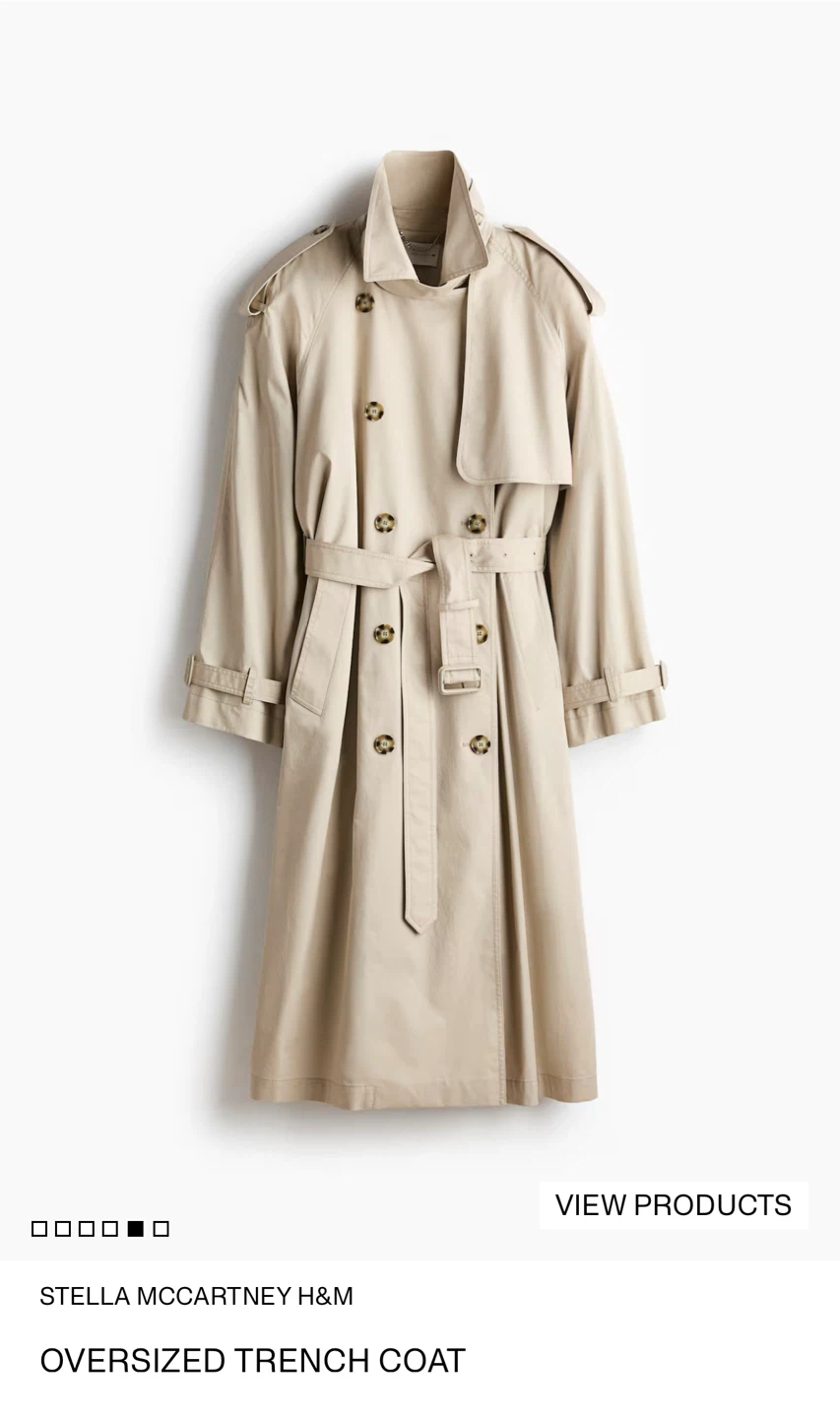 Stella McCartney H&M Oversized Trench Coat