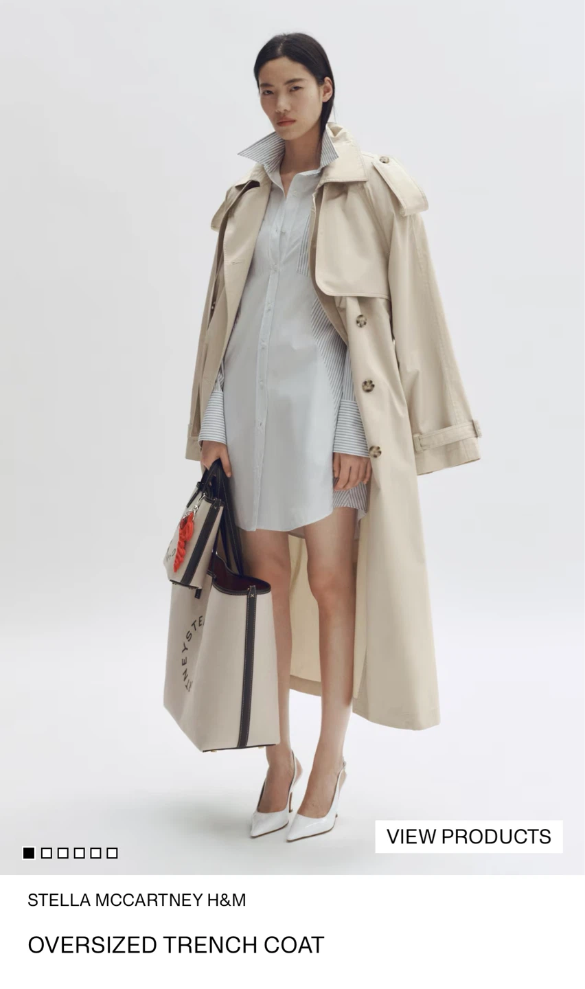 Stella McCartney H&M Oversized Trench Coat - photo 4