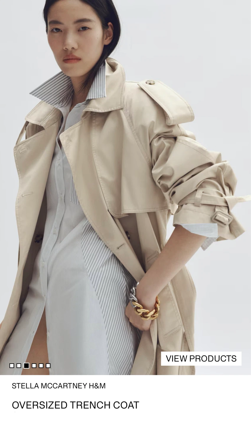 Stella McCartney H&M Oversized Trench Coat - photo 3