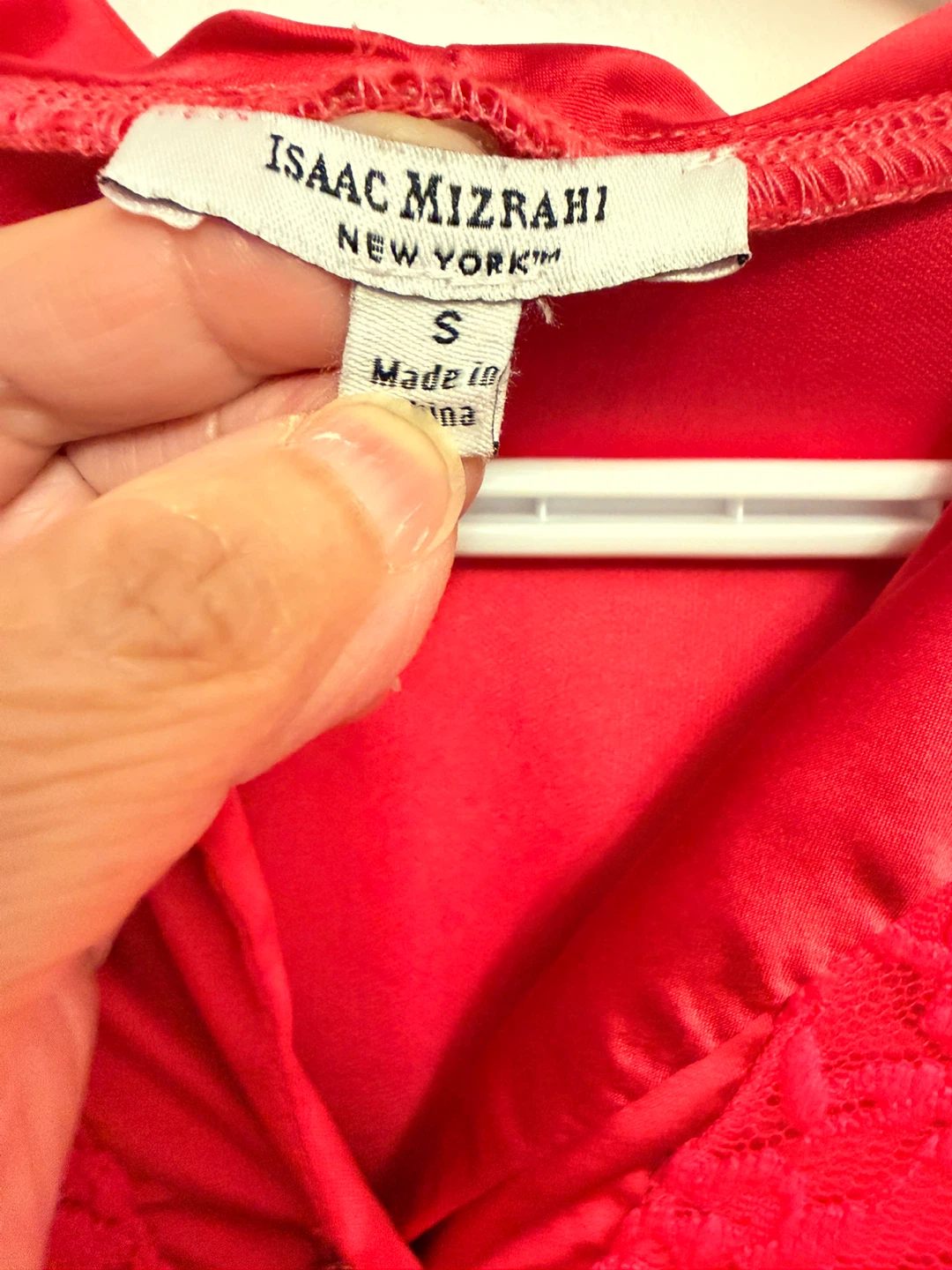 Isaac Mizrahi Red Lace Blouse - Size S - photo 2