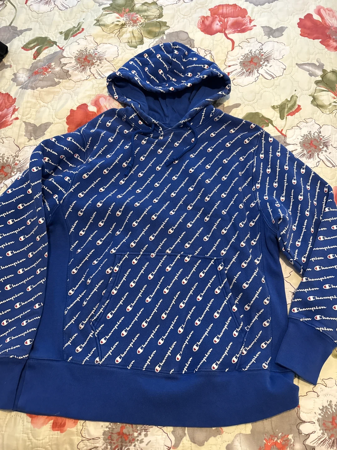 Champion Reverse Weave Hoodie - Blue - Large