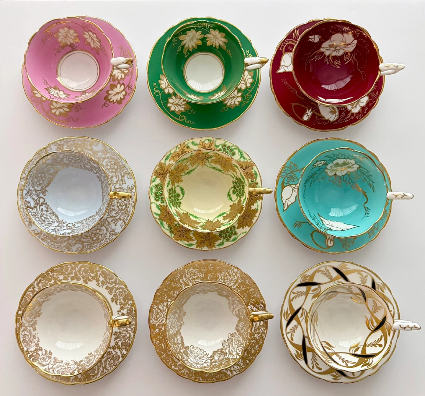 Royal Stafford high-end cabinet teacups