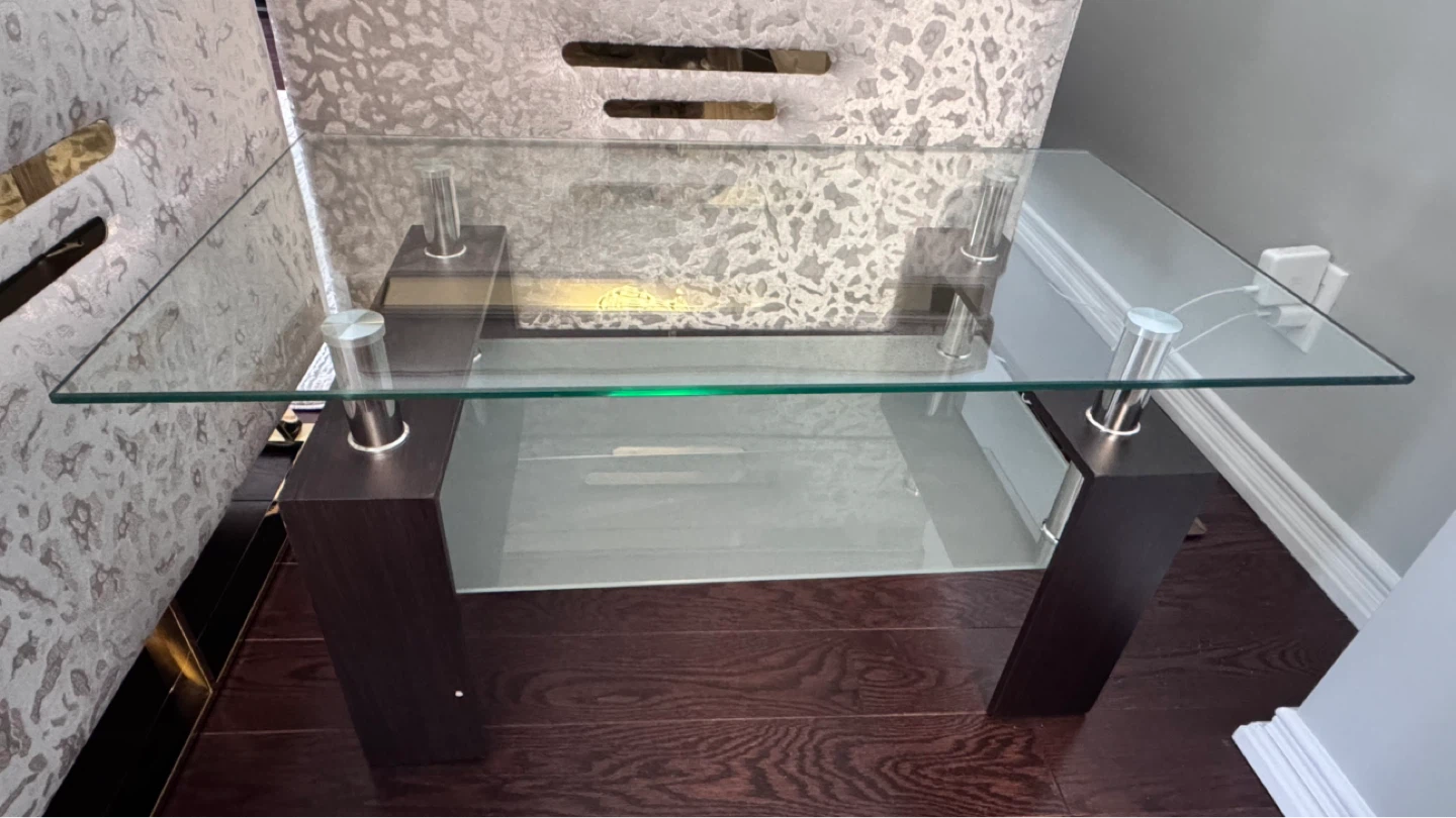 Glass Coffee Table with Lower Shelf - photo 4