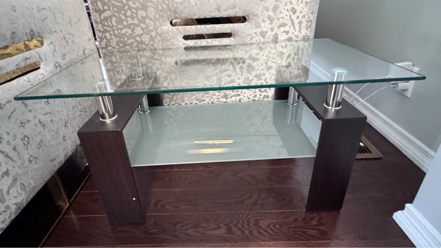 Glass Coffee Table with Lower Shelf - photo 3