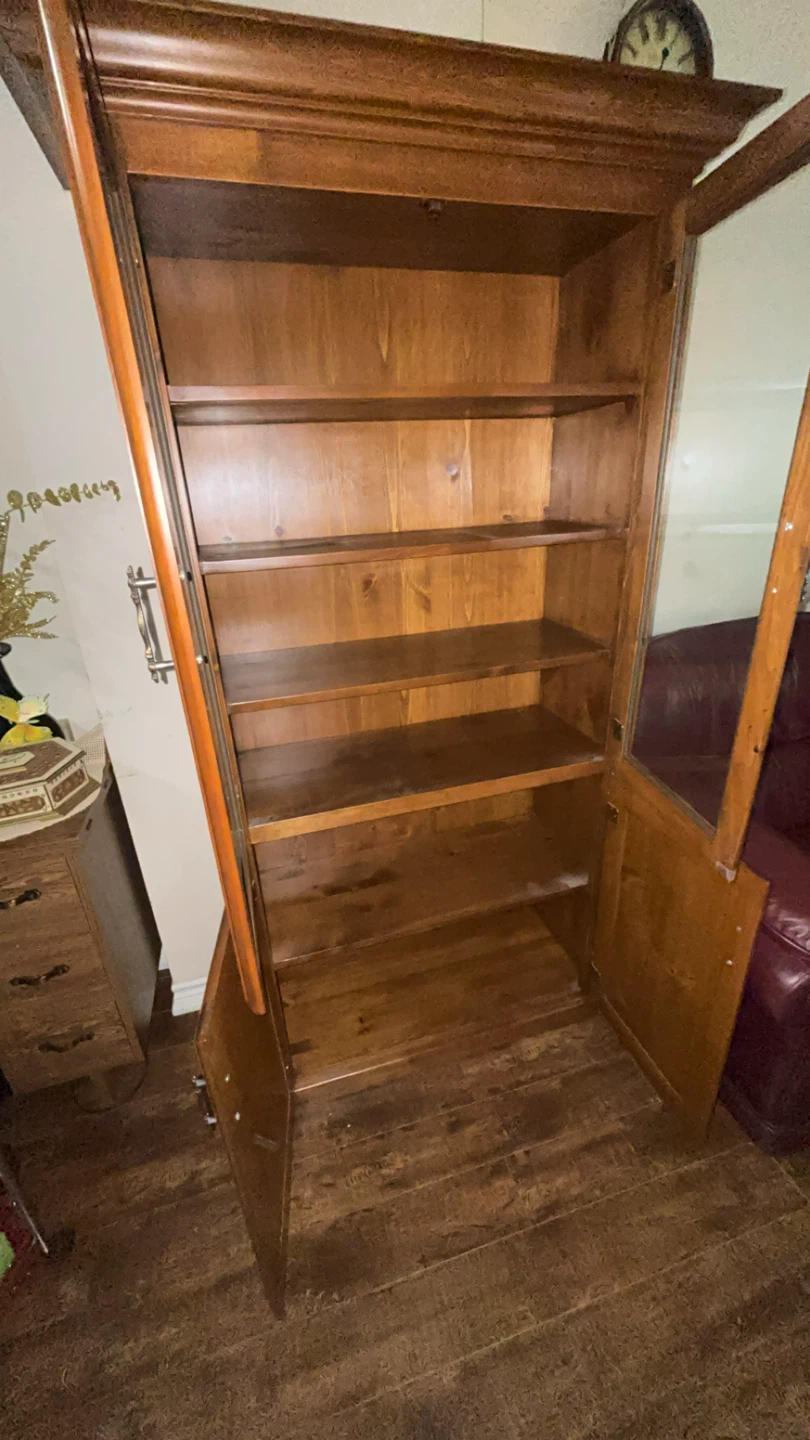 Wooden Display Cabinet with Glass Doors - photo 2
