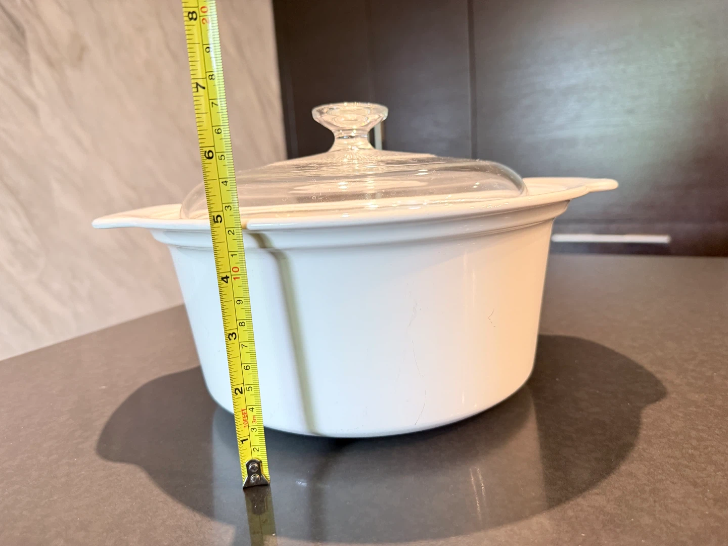 White Casserole pot with Glass Lid - photo 5