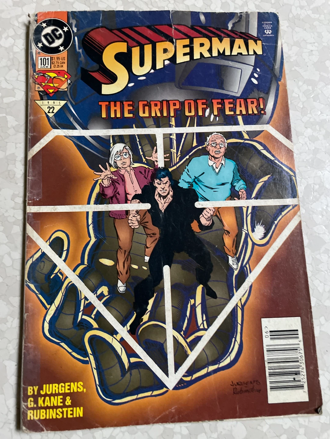 Superman Comic Book - The Grip of Fear! #101 - photo 3