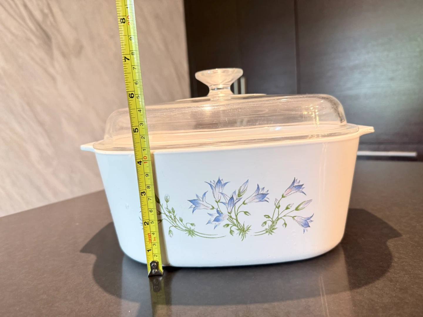 CorningWare Blue Flower 5L Casserole pot  with Glass Lid - photo 5