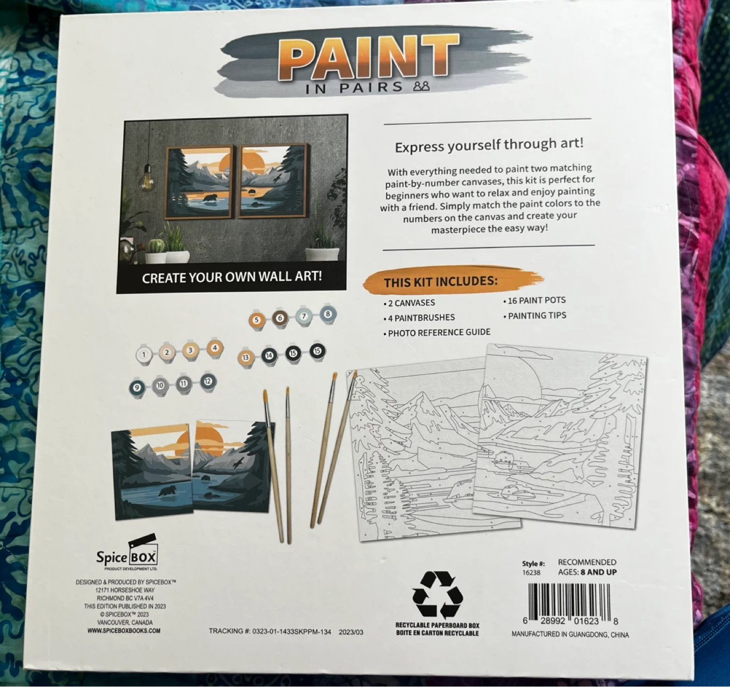 SpiceBox Paint in Pairs Paint-by-Number Kit - photo 2