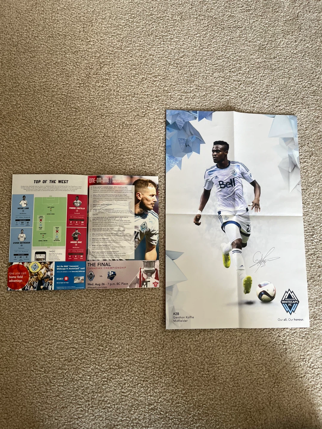 Vancouver Whitecaps Ticket Stubs and Game Program - photo 2