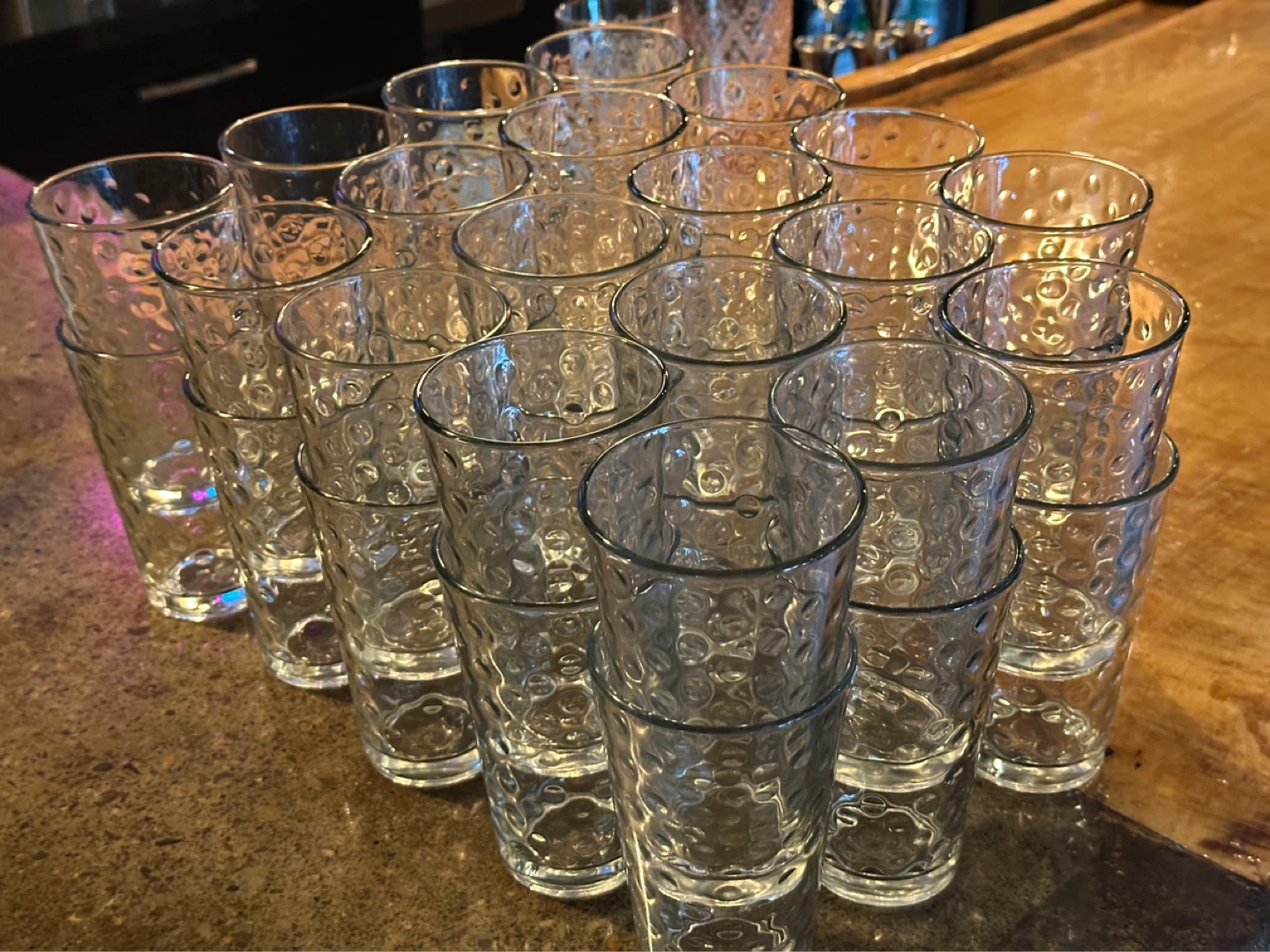 Textured Tumbler Glasses (Set of 40)
