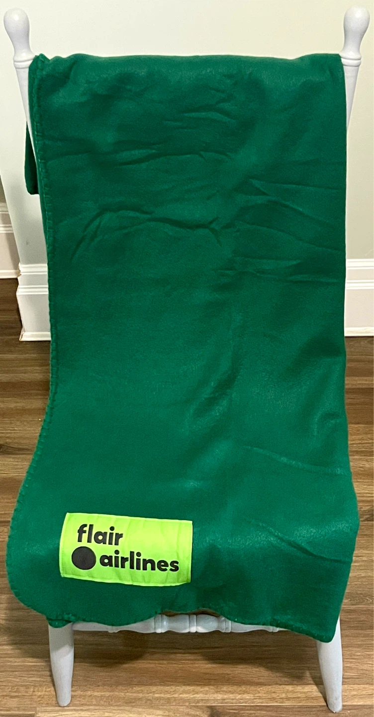 Flair Airlines Green Fleece Blanket