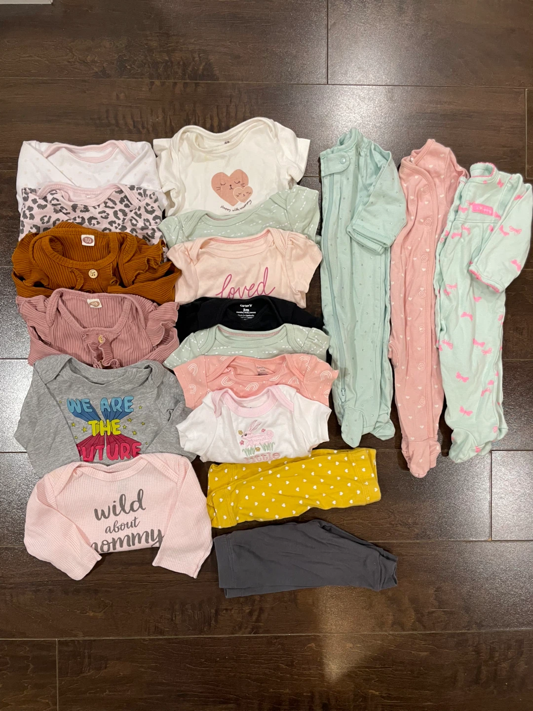 0-3 month onesies bundle